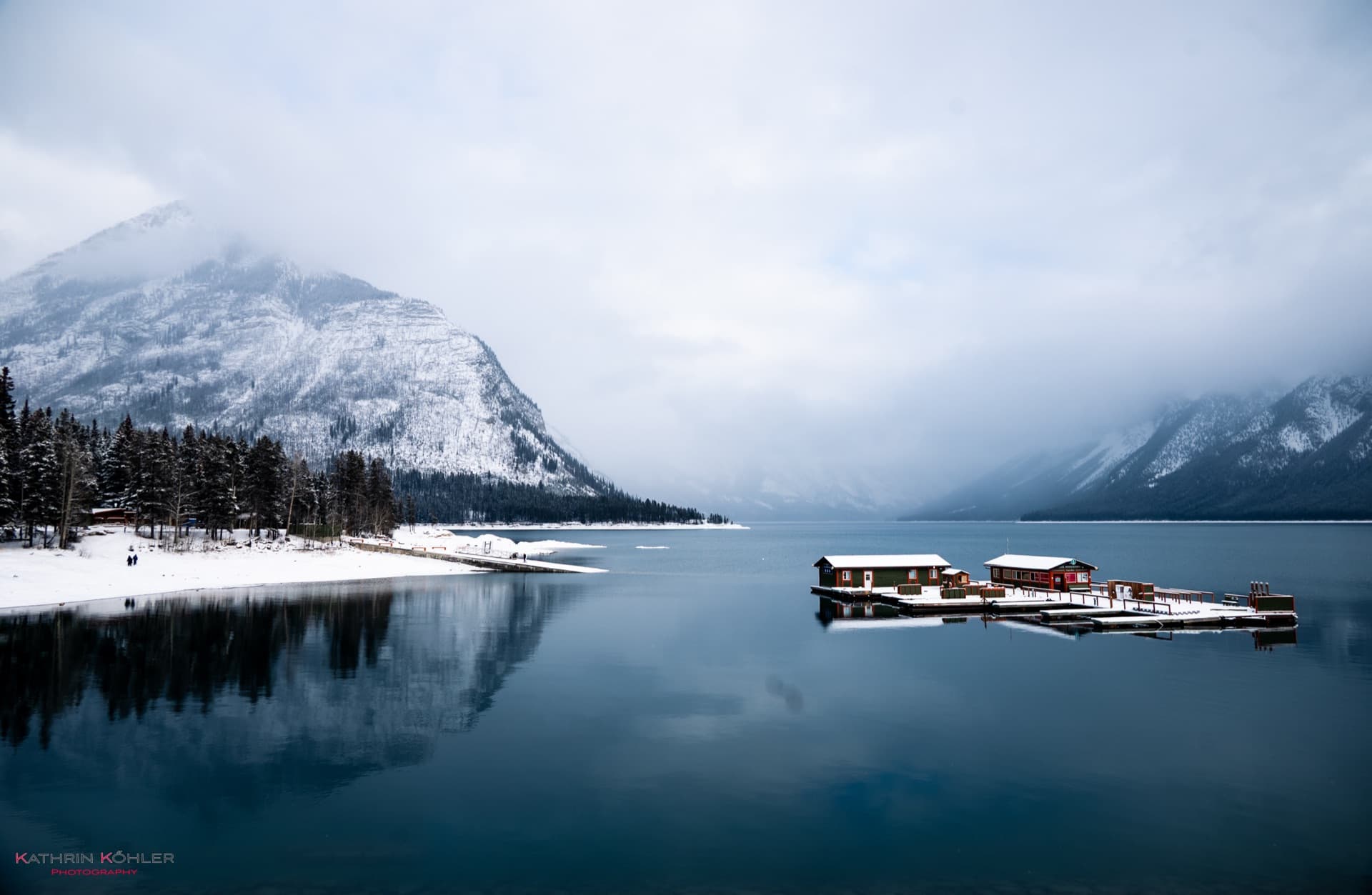Winterlandschaft — Bergsee